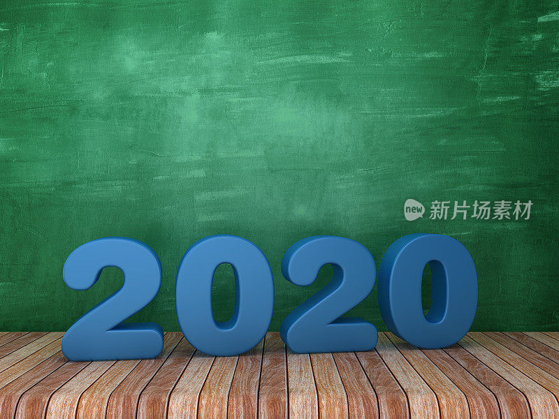 3D字2020黑板背景- 3D渲染